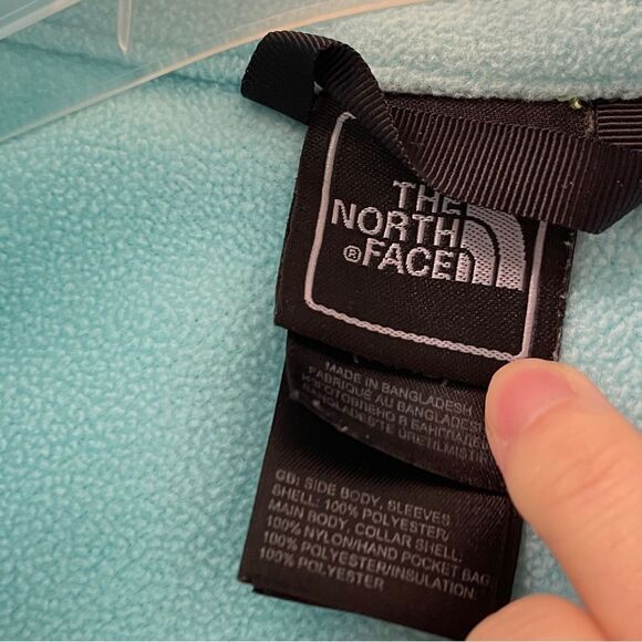 North Face Girls Fleece Hybrid Jacket Blue & Lime - 10-12Y - Picture 11 of 11